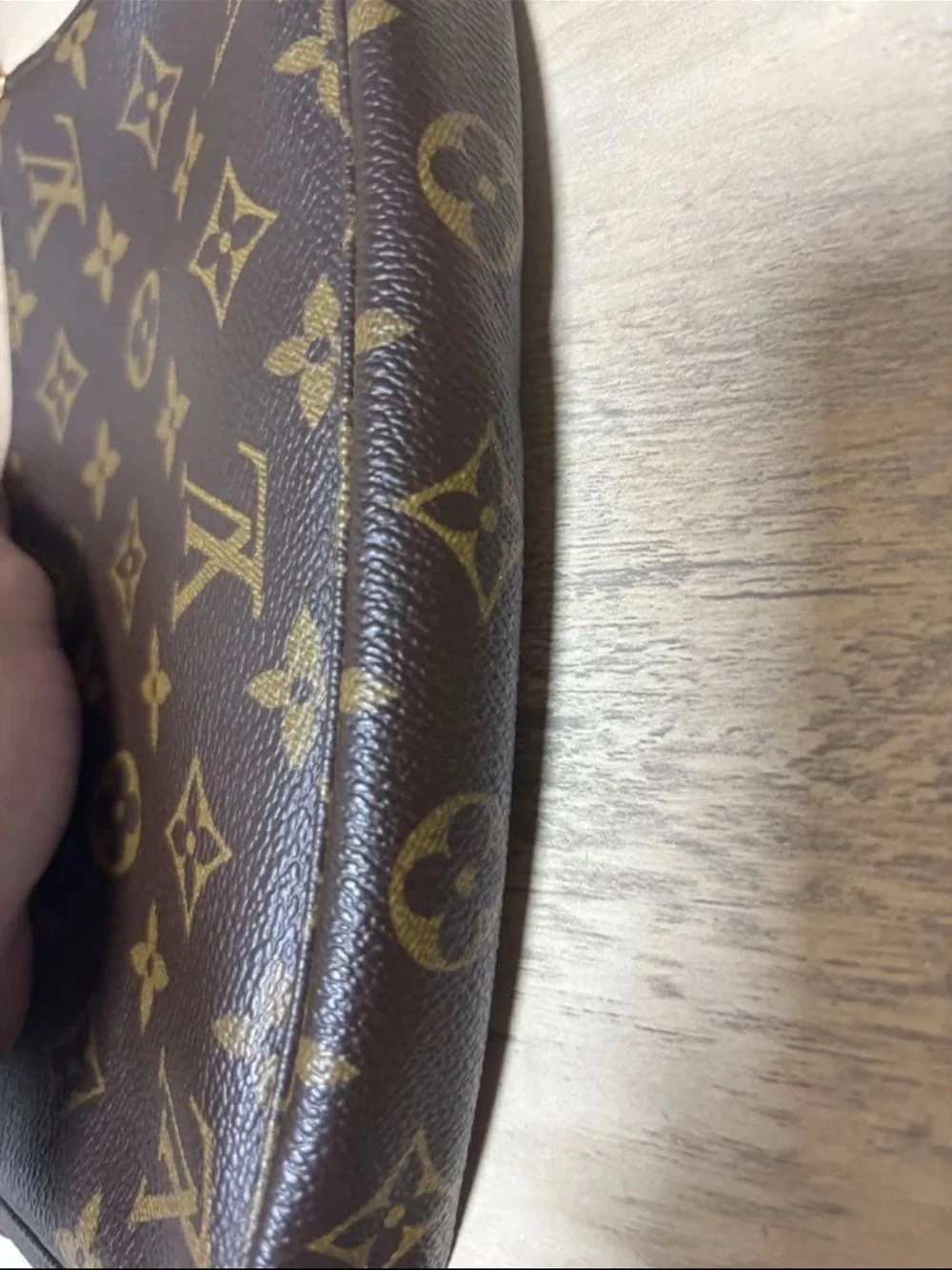 Louis Vuitton Monogram Canvas Wristlet Pouch in Dark Brown